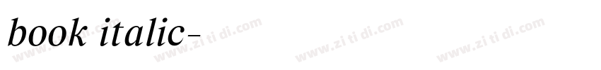 book italic字体转换 book italic字体转换